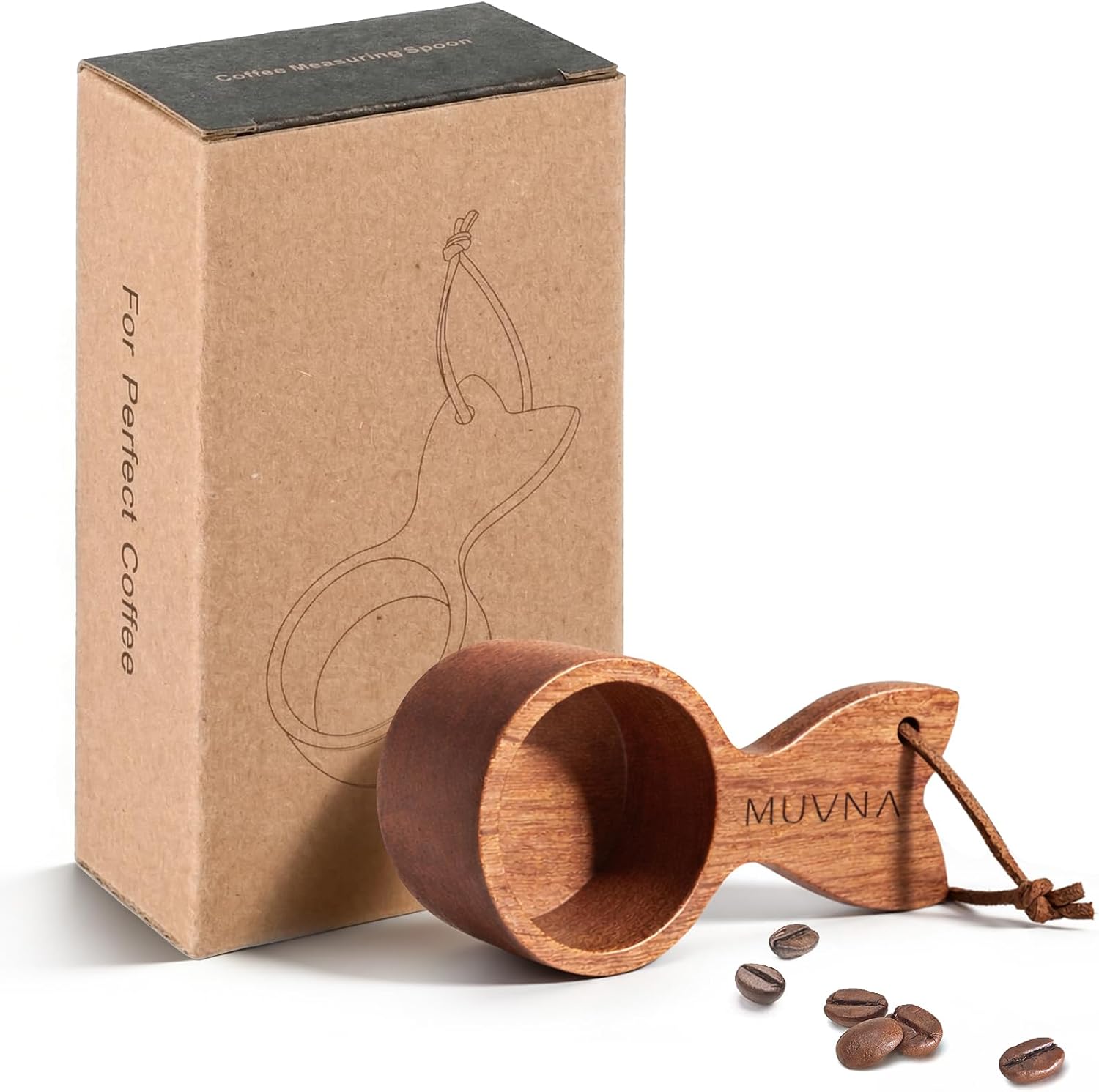Walnut Coffee Scoop 9g Capacity Nature Wooden Measuring Spoon | Nature‑inspired, Perfect for Coffee Bean,Tea,Powdered Foods,Kitchen, Compact, Practical, Unique Gift for Coffee Lovers