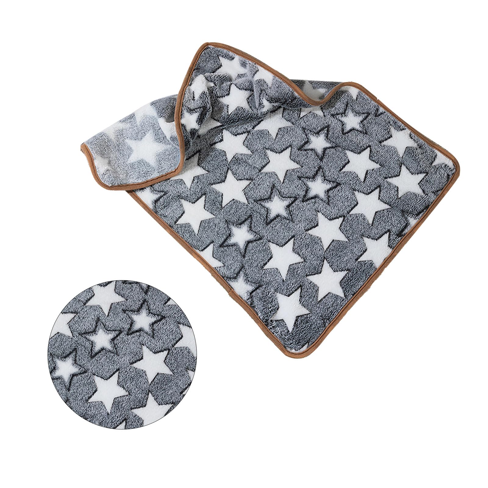 Manta Gris para Mascotas, Cálida Felpa para Mascotas, Suave Y Cómoda, con Patrón de Estrellas, Mantas para Perros Y Gatos, Manta para el Hogar, Sofá, Perros, Cachorros,(XL-Manta Estrella Gris)