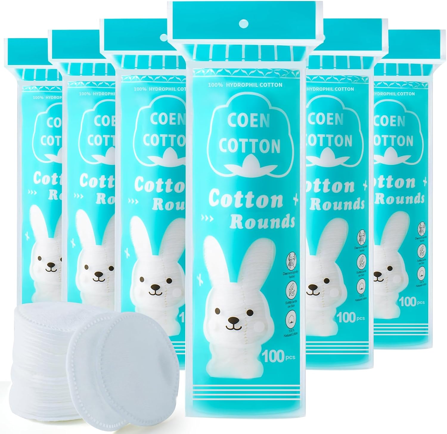 Premium Cotton Rounds, 100 Count (Pack of 30) Cotton Pads for Face, 100% Cotton Makeup Remover Pads, Soft & Non-Irritating for Most Skin Types