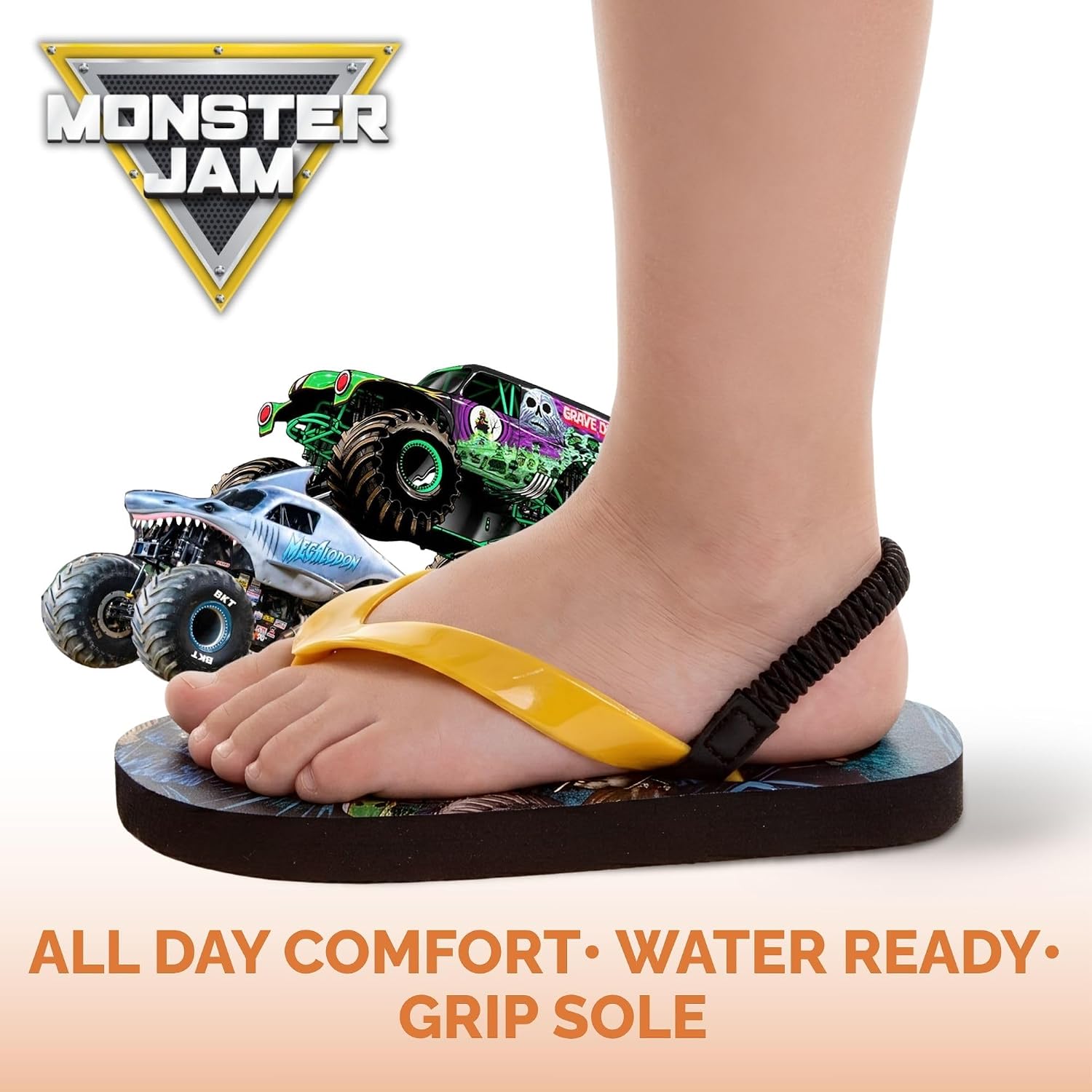 Josmo Cars Mickey Mouse Paw Patrol Sonic Spiderman Monster Jam Minion Flip Flop Sandal Water Shoes Beach Slides SlipOn Quick Dry Thong FlipFlops Sandals for Boys (5-10 Toddlers 11-13 Little Kids)