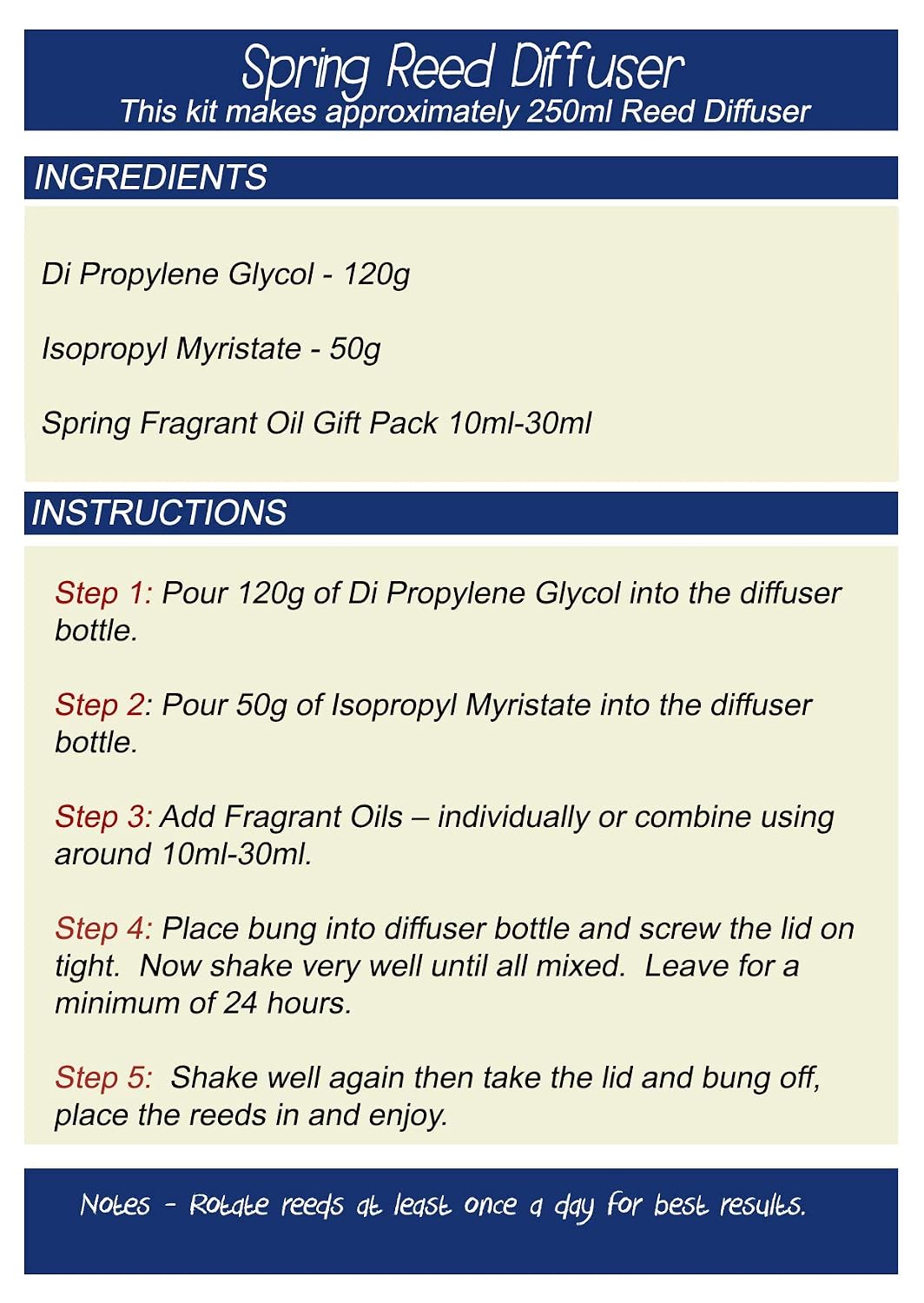 Mystic Moments | Create Your Own – Spring Reed Diffuser