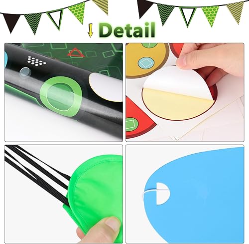 Miniatura 4 de Pin The Button on the Video Game Party Game 32 Calcomanías de botón de videojuegos, póster grande, decoración de fiesta de cumpleaños para niños