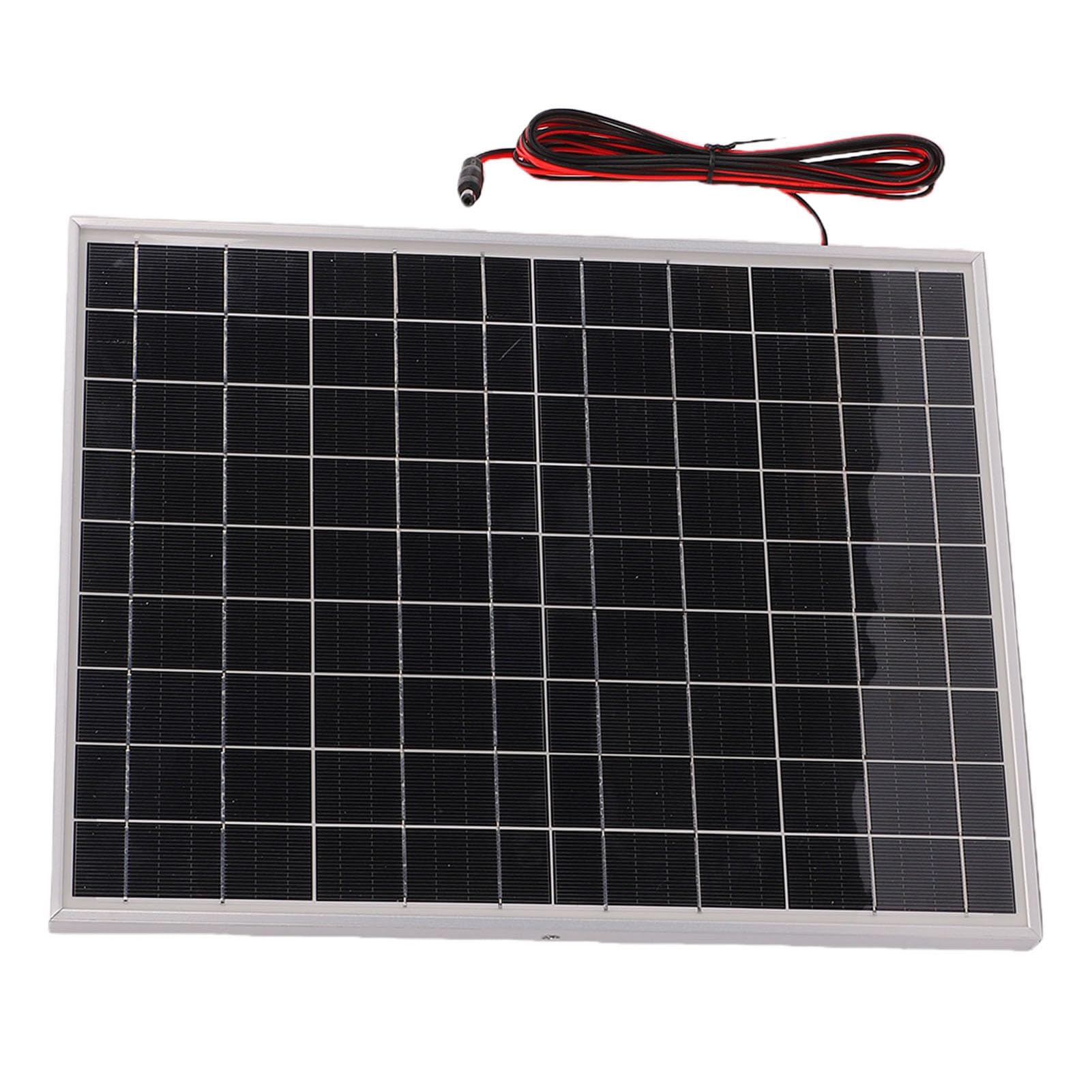 Aramox Pannelli Solari con Controller Modulo Fotovoltaico Monocristallino | Telaio in Lega di Alluminio, per Rimorchio Marino per Barche , Off-grid, Controller Intelligente a Doppio Chip, Uscita USB