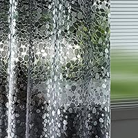 Vista 16 de Ga-Geetopia Forro de cortina de ducha transparente de EVA de tamaño estrecho, patrón de guijarros de 60 x 72 pulgadas, cortina interior de plástico