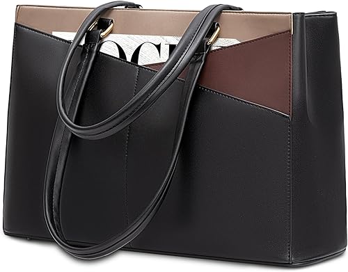 Vista 166 de LOVEVOOK Bolsa para computadora portátil para mujer, 15.6 pulgadas, bolsa de mano para computadora portátil, bolsa de trabajo para profesores, bolsa