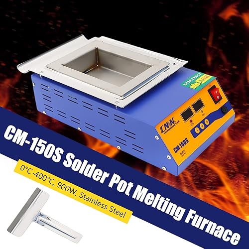 Miniatura 6 de Olla de soldadura de 9000 W, olla de soldadura de acero inoxidable para soldadura y baño de soldadura, olla de soldadura con raspador de pasta,