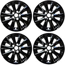 17" Gloss Black Wheel Skins Set of 4 for 2018-2020 Toyota Camry LE | Snap-On Wheel Covers Fit Factory 17" Alloy Wheels | IMP-448BLK