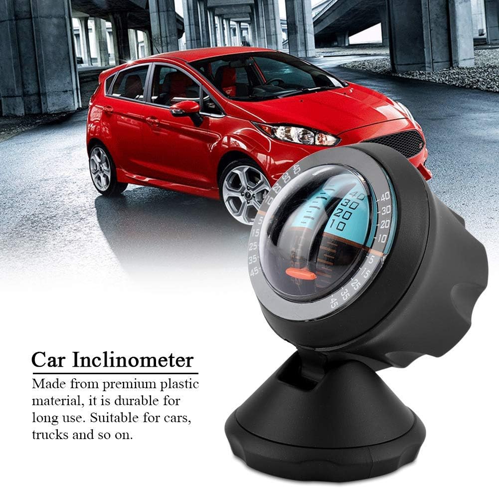 Car Vehicle Inclinometer Rotatable 360 Degree Slope Indicator Meter Level t Gauge Road Safety Instrument with Adhesive