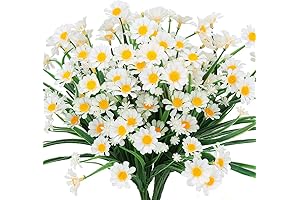 4 Bundles Artificial Daisies for Outdoors