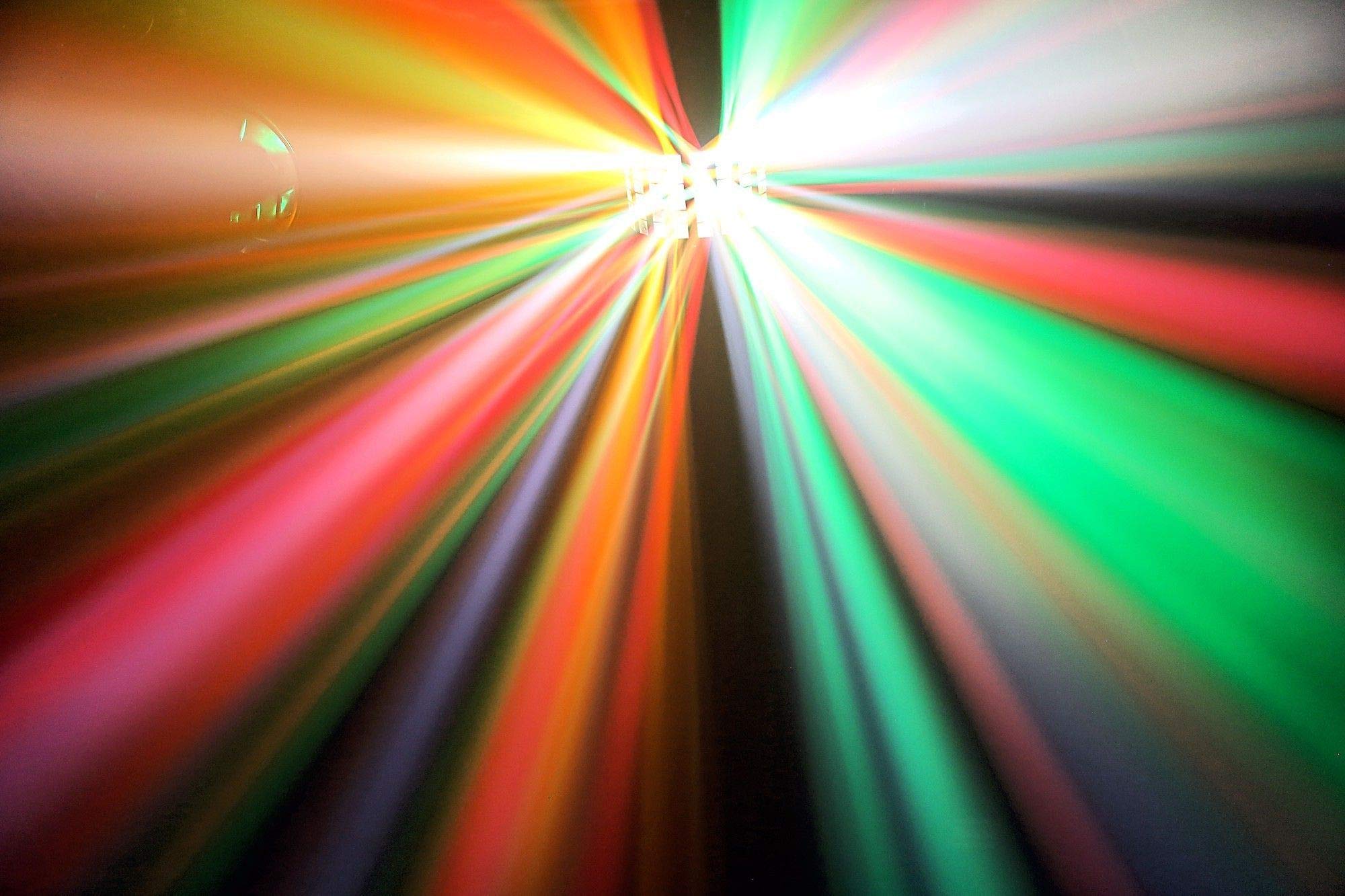 BeamZ Butterfly II – Derby Strahler, Mini Discolicht, 6 x 3 Watt Discolampe, Partylicht, DJ Lichttechnik, LED Lichteffekt, Disco Beleuchtung, Bühne, Party Lampe, Effekt Strahler, bunte Lichteffekte