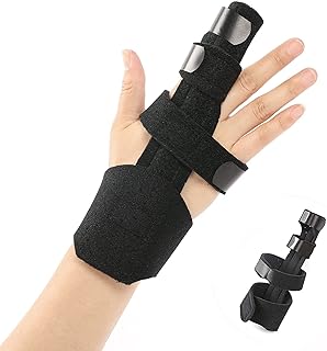 Fanwer Trigger Finger Splint Finger Extension Splint for Broken Joints Sprains Pain Relief Mallet Finger Arthritis Tendonitis Immobilization Support for All Fingers