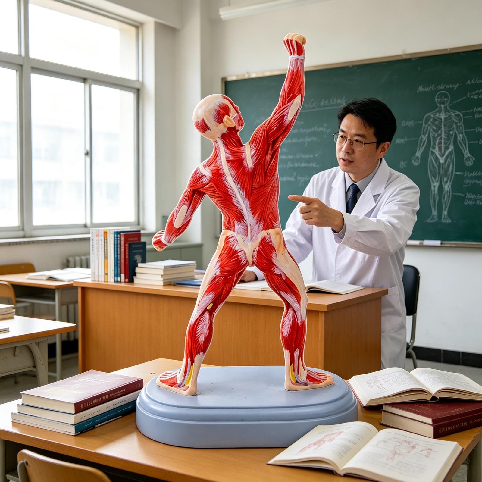 Modèle anatomique de structure musculaire humaine réaliste pour art, dessin, sculpture, étude, outil d'enseignement clinique pour étudiants