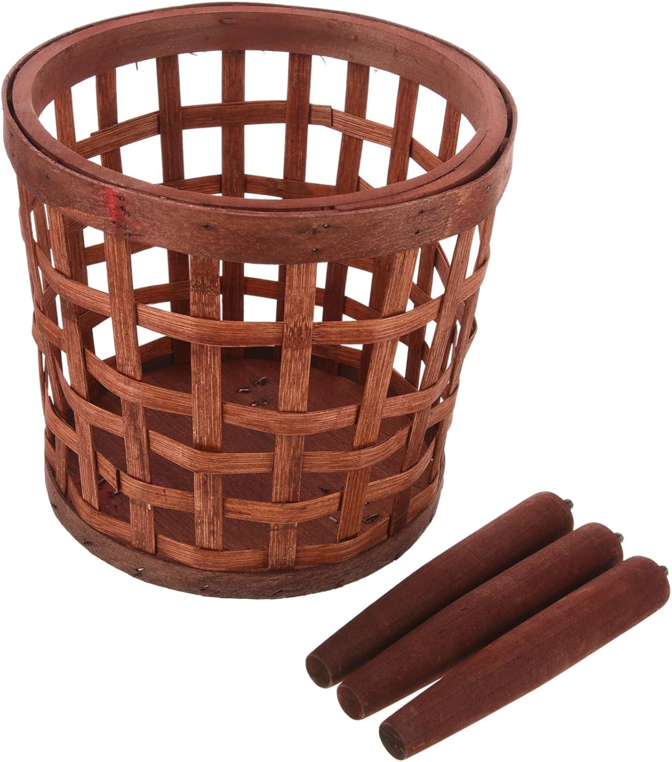 Wooden Plant Stand Handcrafted Woven Flower Pot Holder for Indoor Decor Minimalist Tripod Design for Living Room Kitchen and Balcony Elevates Plants to Height