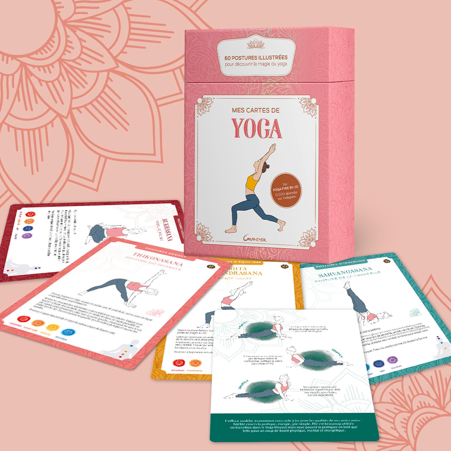 Mes cartes de yoga - Coffret - 60 postures illustrées pour découvrir la magie du yoga
