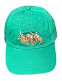 Men's Polo Match Baseball Cap Green Leather Strap