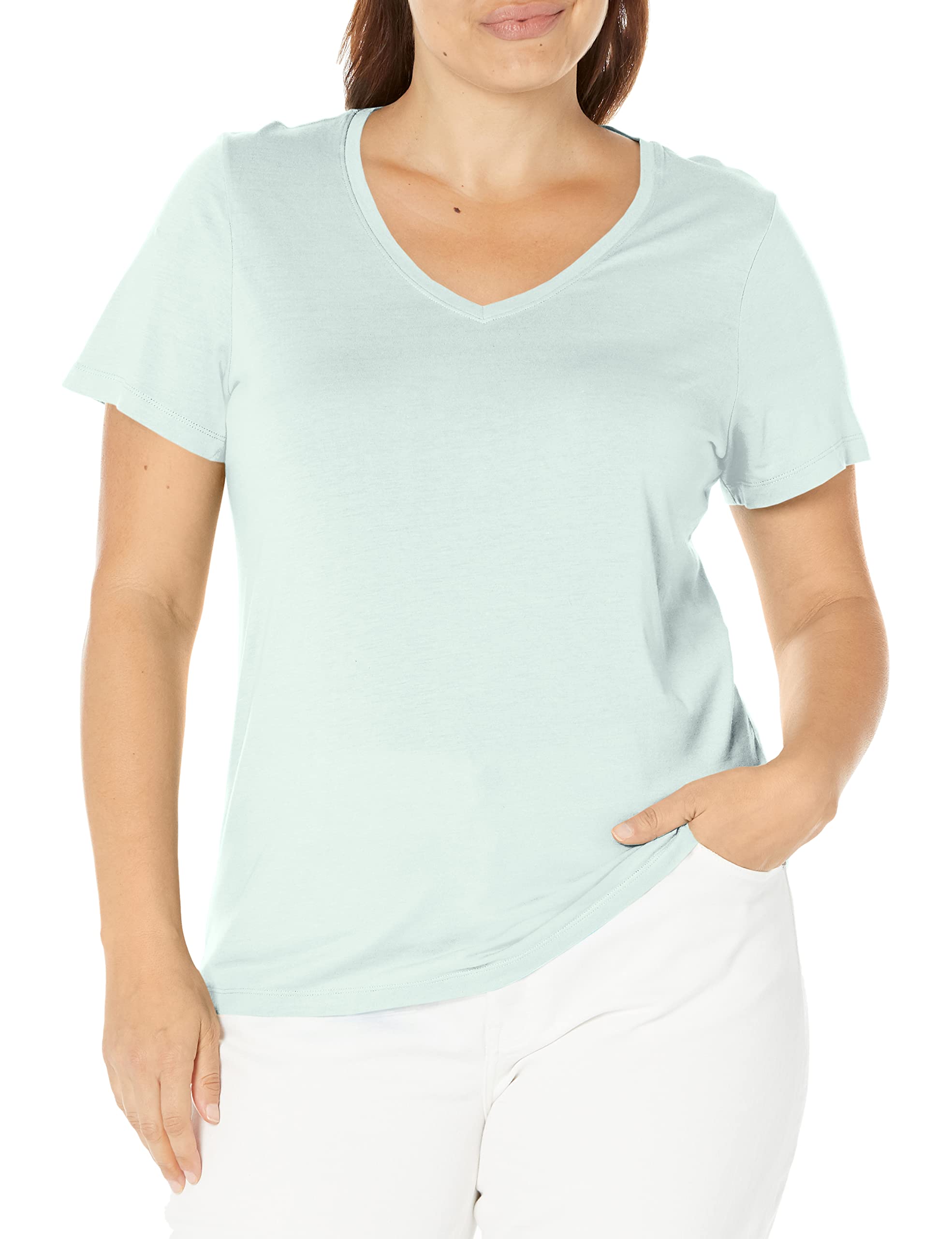 HUE Women's 3/4 Sleeve V-Neck Sleep Tee