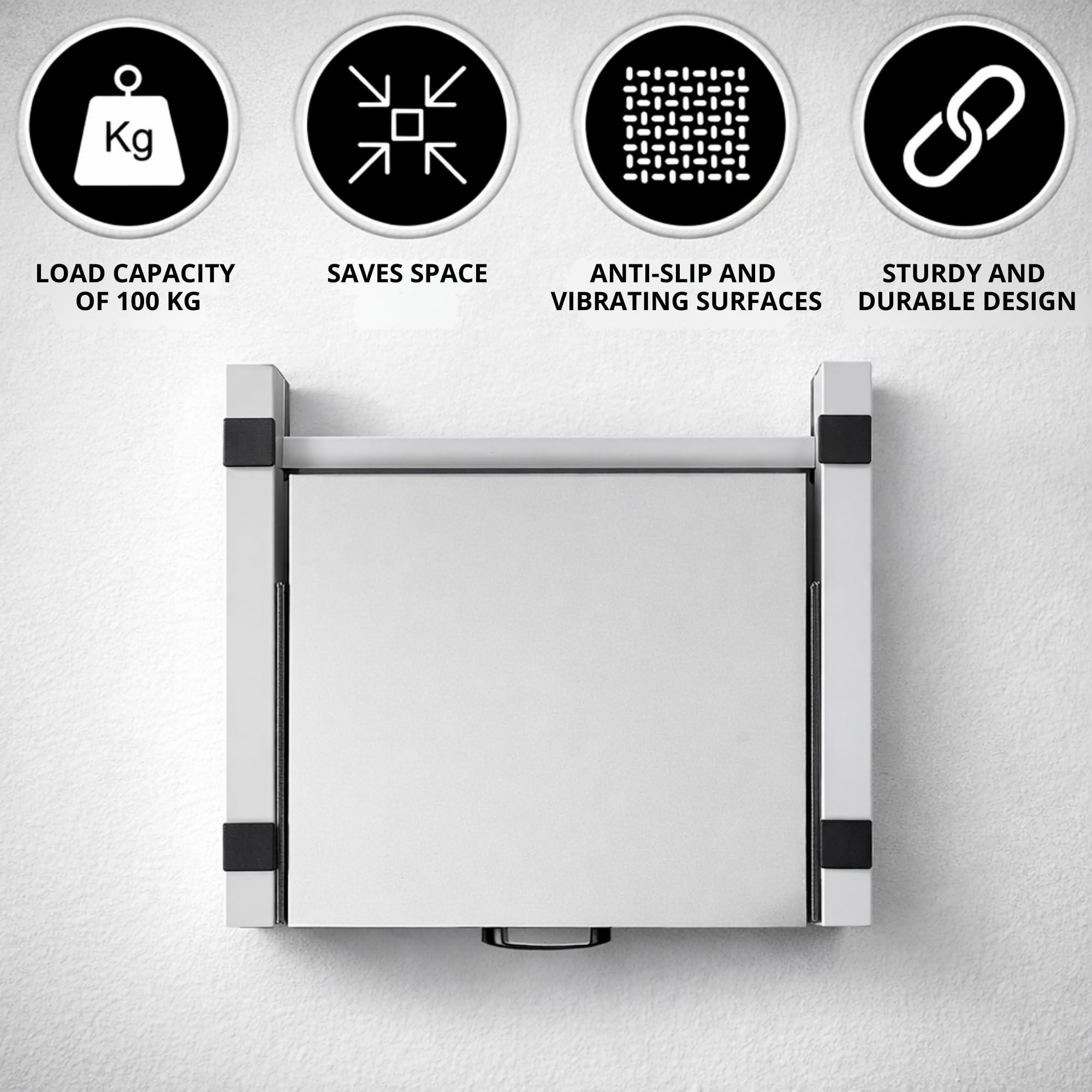 Vonia Lavatrice Asciugatrice Stack Kit - Piano di lavoro allungabile - Distanziatore per lavasciuga - Kit di impilamento per lavasciuga - Universale (Bianco)