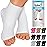 TechWare Pro Ankle Brace Compression Sleeve - Relieves Achilles Tendonitis, Joint Pain. Plantar Fasciitis Foot Sock with Arch Support Reduces Swelling & Heel Spur Pain. (White/White S/M)