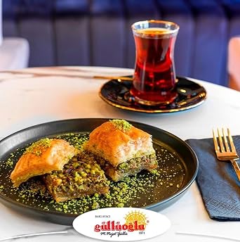Gulluoglu Sugar-free Baklava, 1.1lb - 500gr, (2 PACK), daily fresh shipment from Istanbul/Turkey (Pistachio)