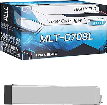 ALLC Compatible for Samsung MLT-D708L Toner Cartridges Work for Samsung MultiXpress K4250LX K4300LX K4350LX Printers, with Chip, High Yield 36000 Pages, Clear Printing 1 Pack Black