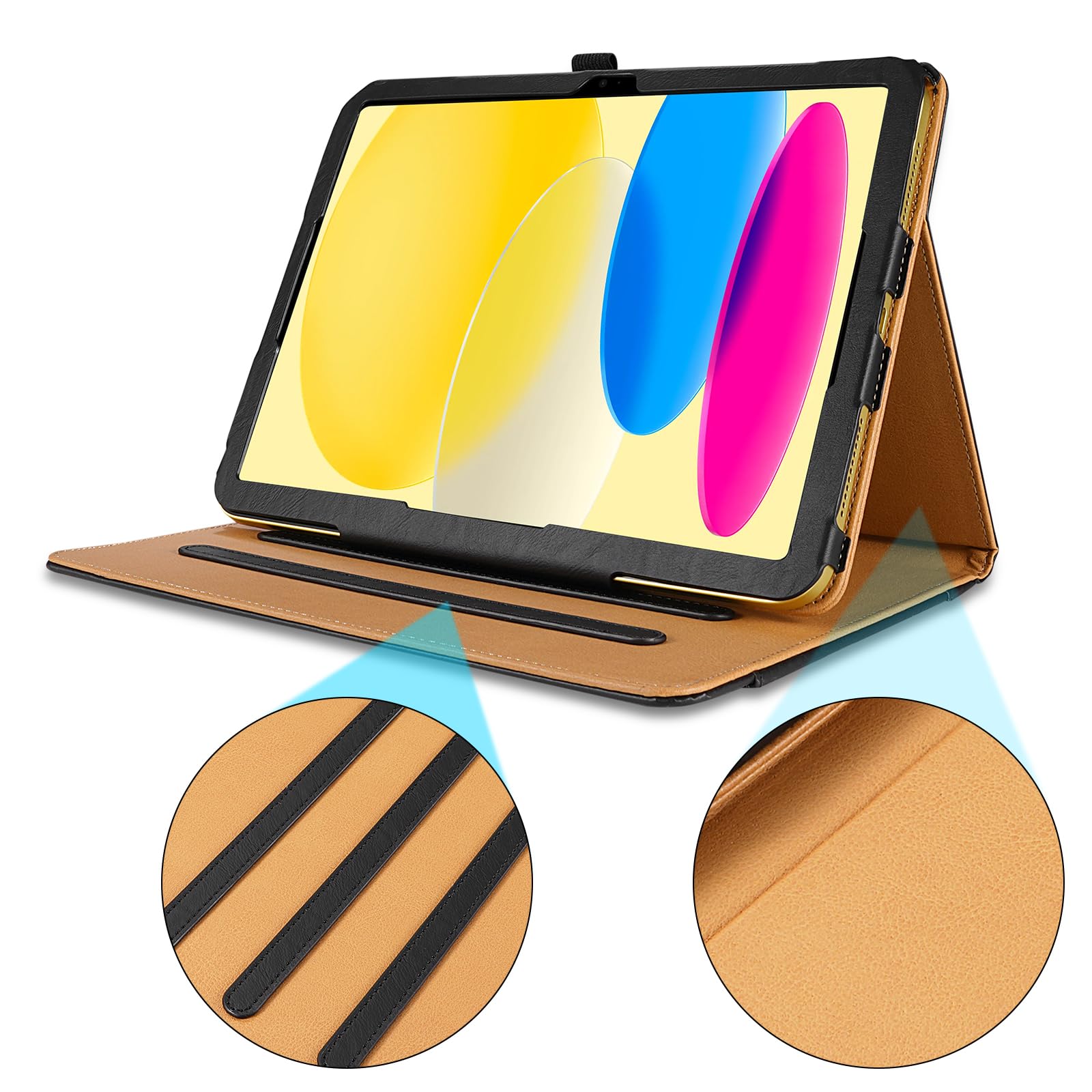 TECHGEAR Custodia enduro per iPad 11 A16 (11a generazione 2025) e 11 (10a generazione 2022), robusta custodia magnetica intelligente con funzione di accensione/spegnimento automatico, supporto