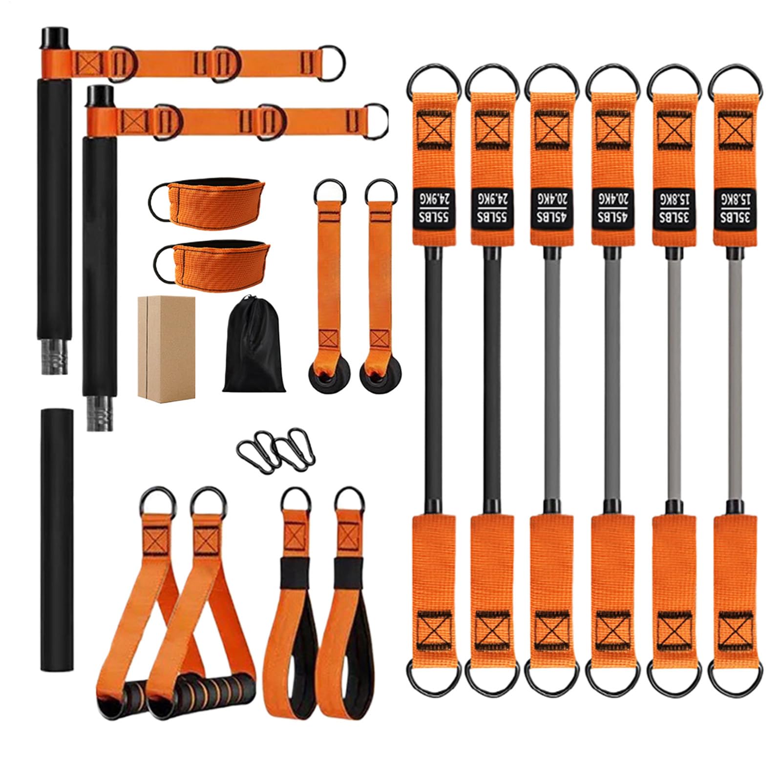 Pilates Bar Kit für Frauen Tragbares Multifunktionales Pilates-System | Muskeltraining Fitnessgerät Muskeltraining Pilates System Frauen Männer Erwachsene Sportler Anfäng