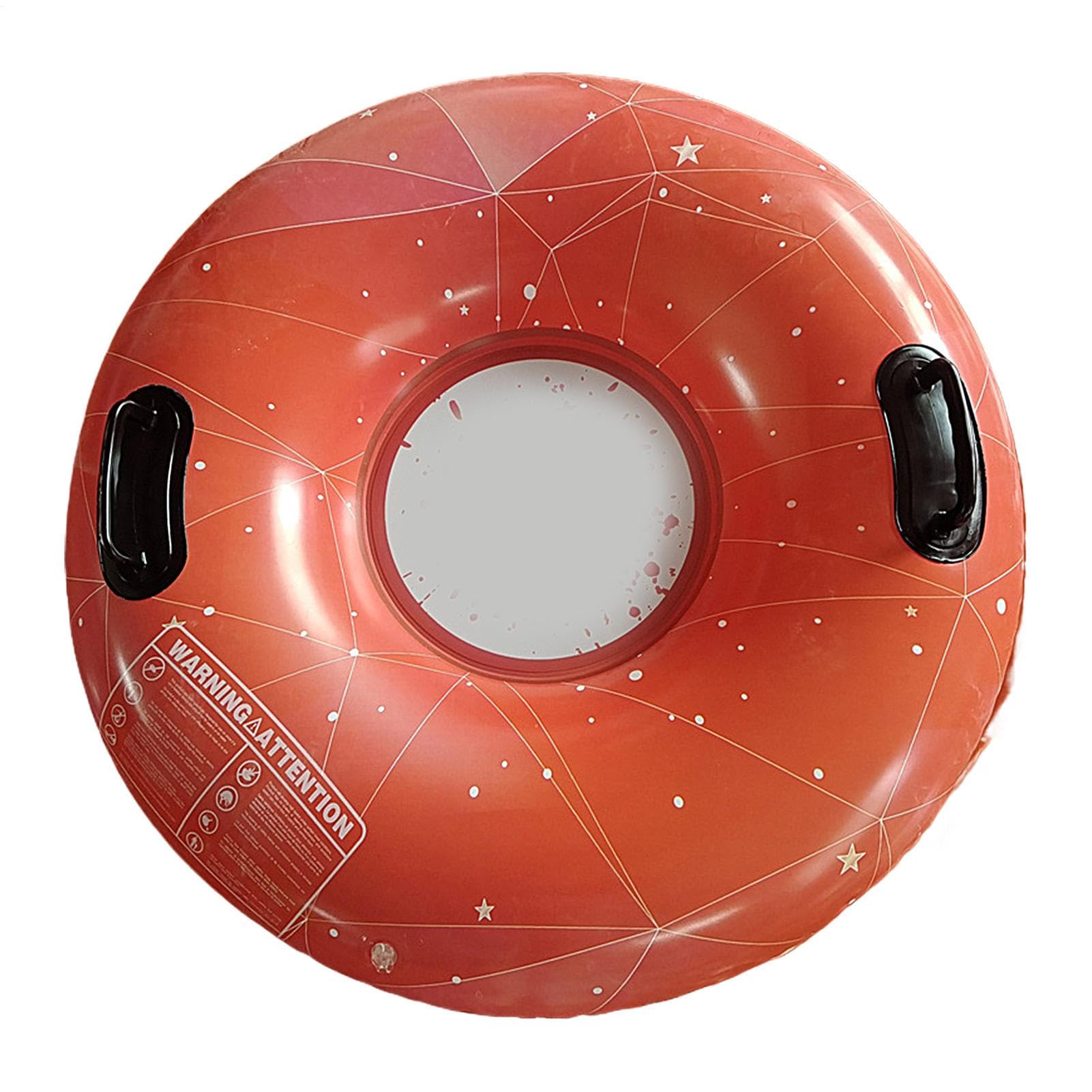Snow Tube, Snow Tubes Inflatable Snow Sled with Handle, Thick Heavy Duty Bottom Sleds Winter Outdoor Toys for Sledding Skiing Sports