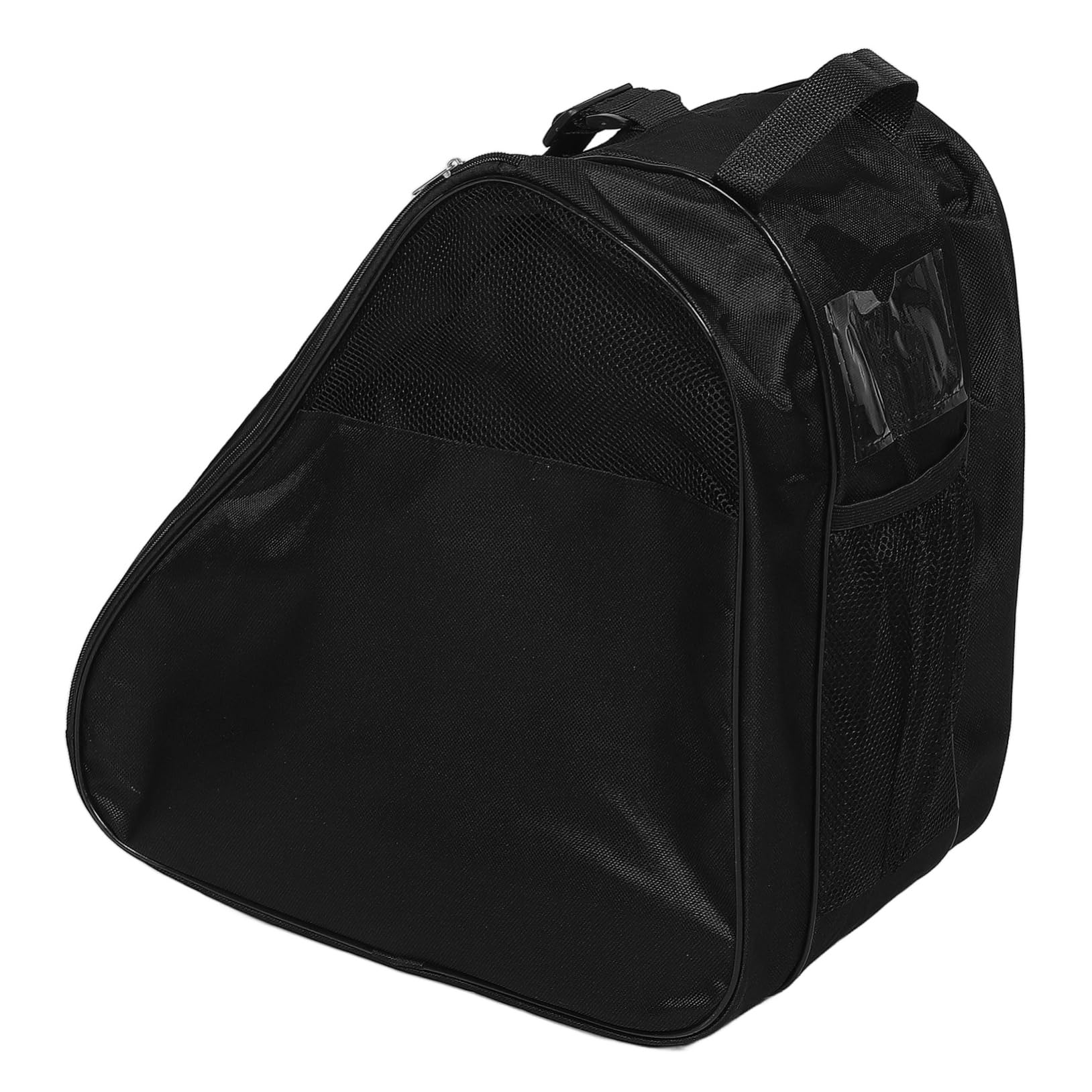 BESPORTBLE Roller Skates Storage Pouch Zippered Three Skates Organizer for Women Stylish Semi Mesh Design Versatile Shoulder and Backpack Use for Skating Accessories