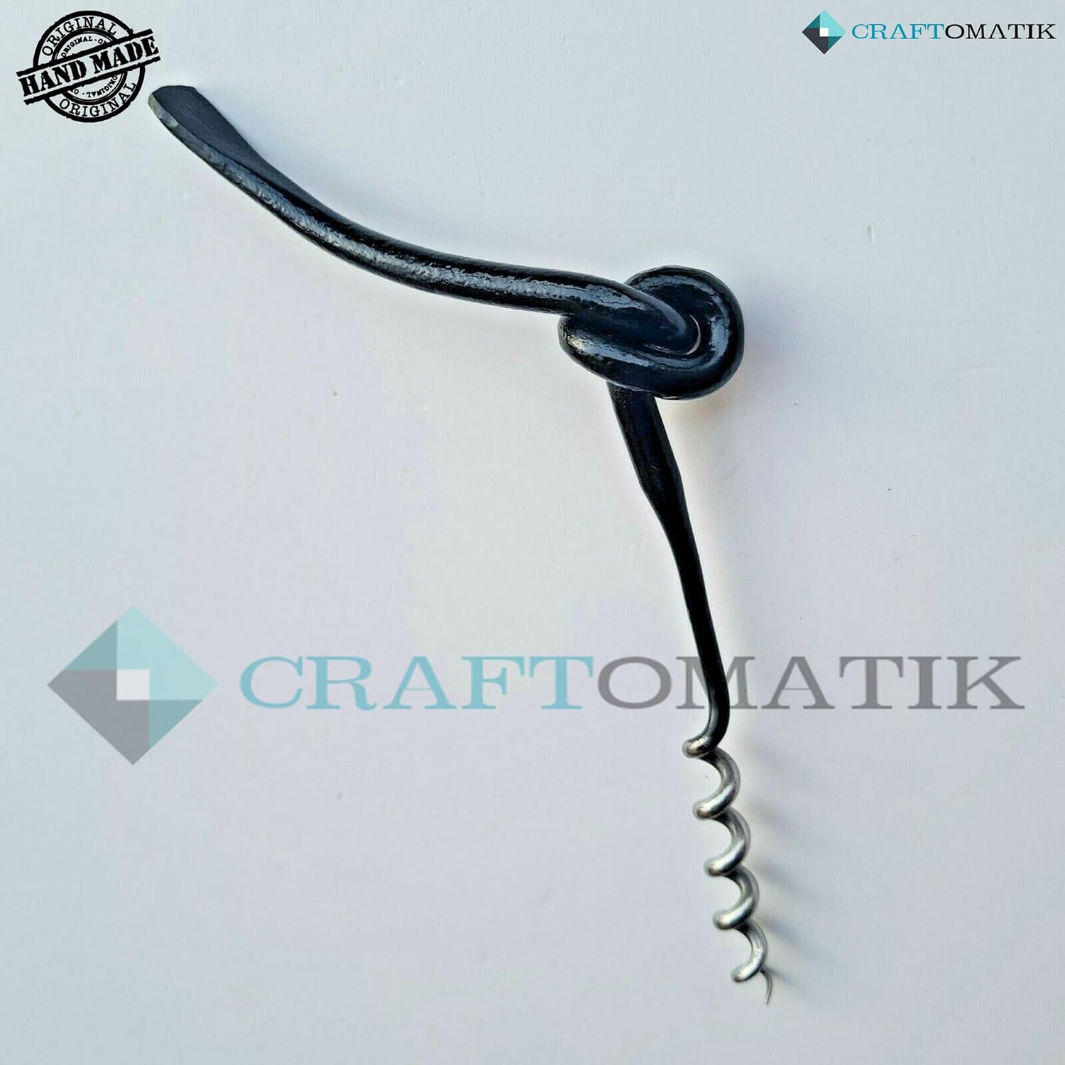 Hand Forged Corkscrew | Torded Bottle Opener | Medieval Style | HFCS01
