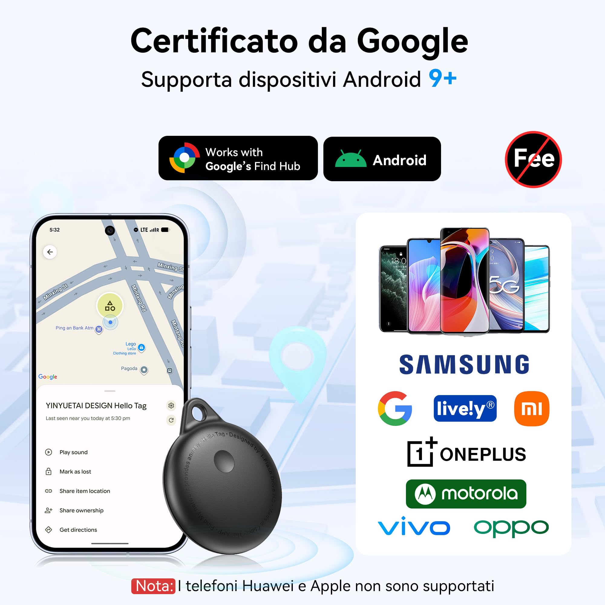 CMINGKEJI 2026 Smart Tracker Tags Android · 4 pezzi Tracker Bluetooth — immagine 2 di 16