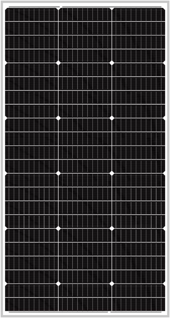 Newpowa 10BB 120W Solar Panel High-Efficiency Monocrystalline 24V PV Module Designed for 24V Off Grid System, Charge Your Battery of RV, Boat, Camper, Trailer, Gate Opener