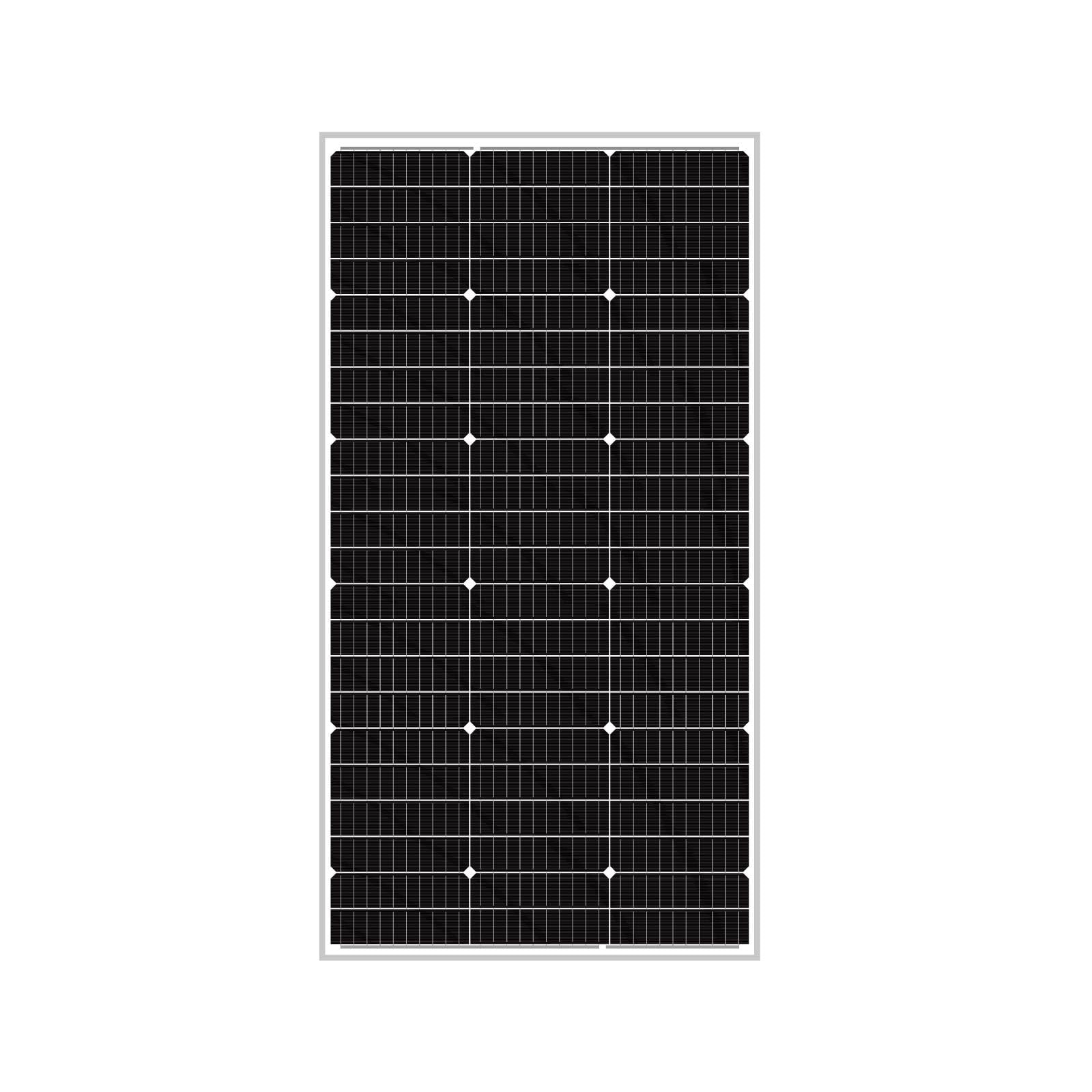 10BB 120W Solar Panel High-Efficiency Monocrystalline 24V PV Module Designed for 24V Off Grid System, Charge Your Battery of RV, Boat, Camper, Trailer, Gate Opener