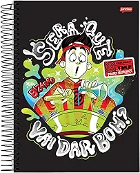 Caderno Espiral Univ CD 10 matérias 160Fls Enaldinho Será Que Vai Dar Bom - Jandaia