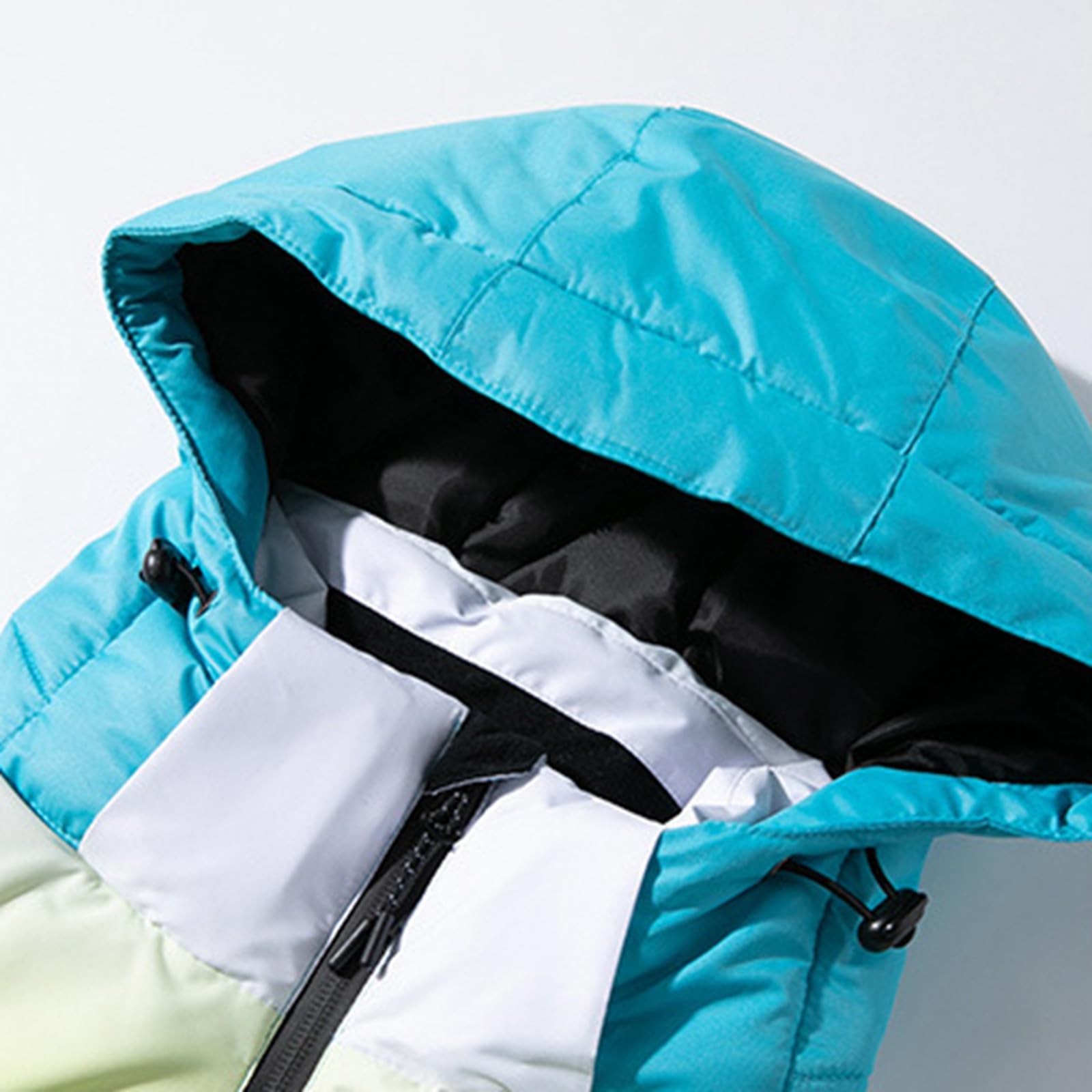 Generisch Traje de esquí unisex para hombre y mujer, con capucha, 2 piezas, traje térmico de lujo, impermeable, cortavientos, chaqueta de esquí y pantalones de nieve, conjunto de abrigo de nieve