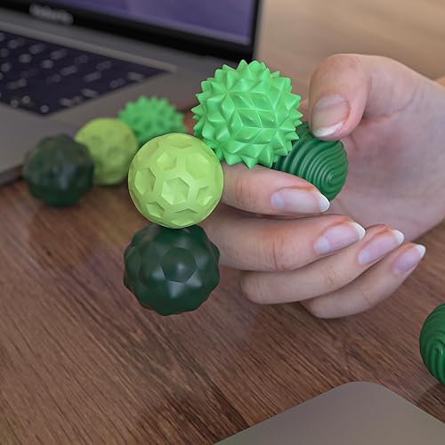 Miniatura 42 de Bolas magnéticas de silicona para ansiedad, 8 unidades, texturas de atracción, bola sensorial con carcasa de silicona para adultos, escritorio