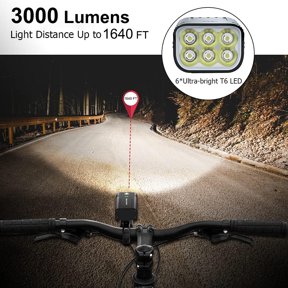 Luce notturna Super luminosa per bici 4 modalità di luce IPX5 impermeabile manub