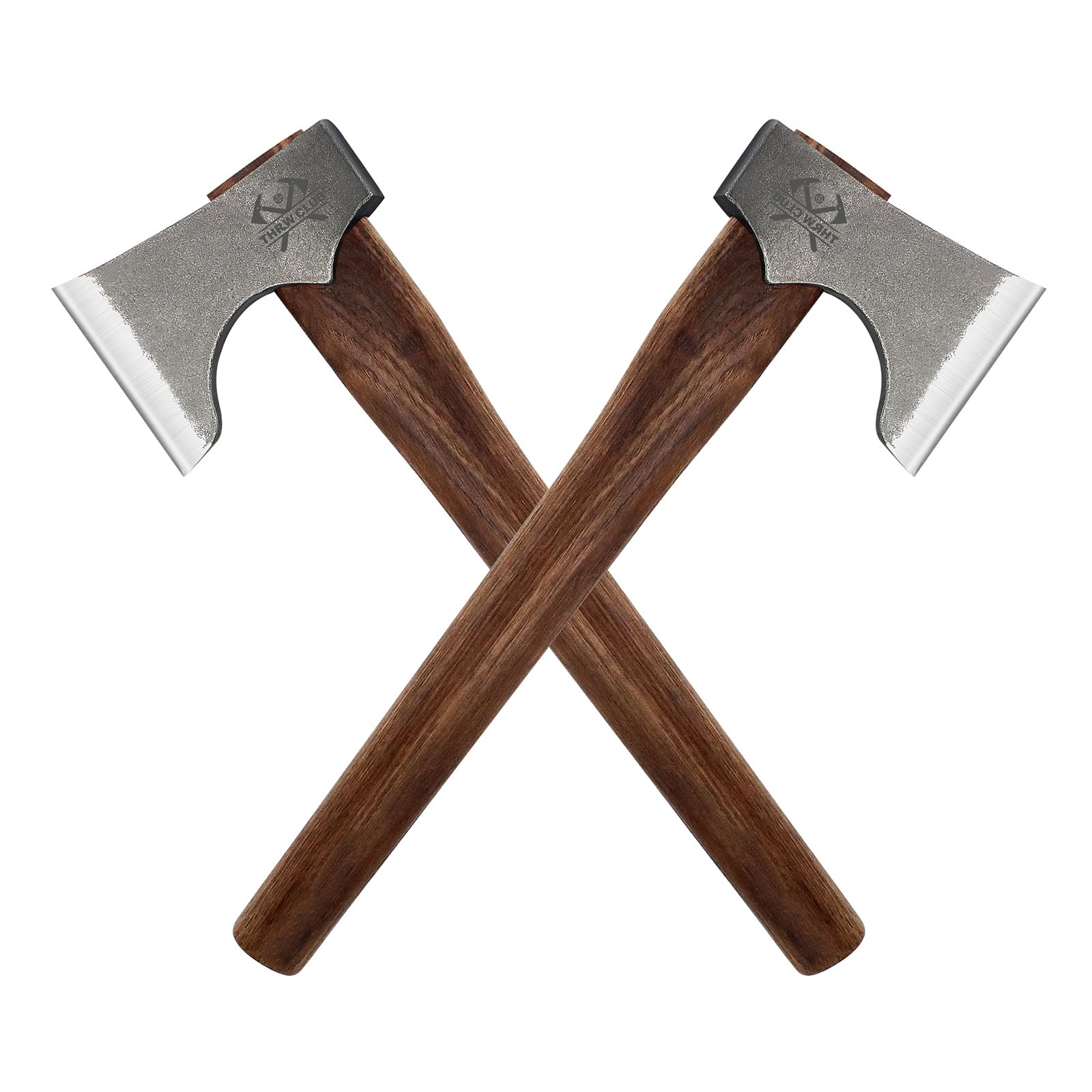 Competition Throwing Axe, 2 Pack 16.5" Throwing Axes with 1065 High Carbon Steel & Hickory Wood Handle, Perfect for Axe Throwiing Game, Competition and Recreation, Gift for Men