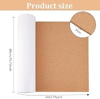 BENECREAT Öntapadós Parafa Tekercs 40x200cm - 3mm Vastag Természetes Parafatábla Irodába, Konyhába, Iskolába, Kreatív DIY Projektekhez 2