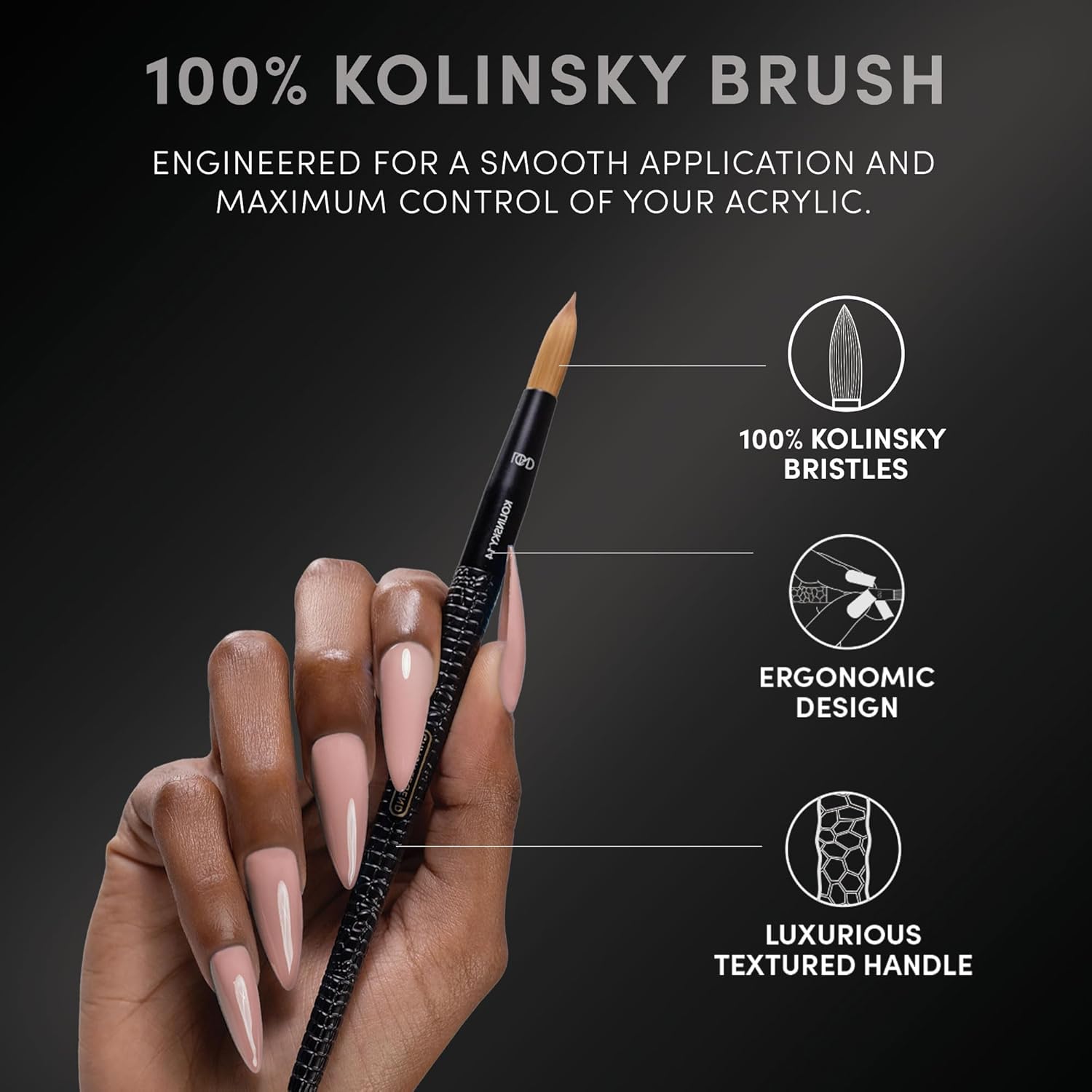 Chaun Legend LGND 100% KOLINSKY Acrylic Brush #10