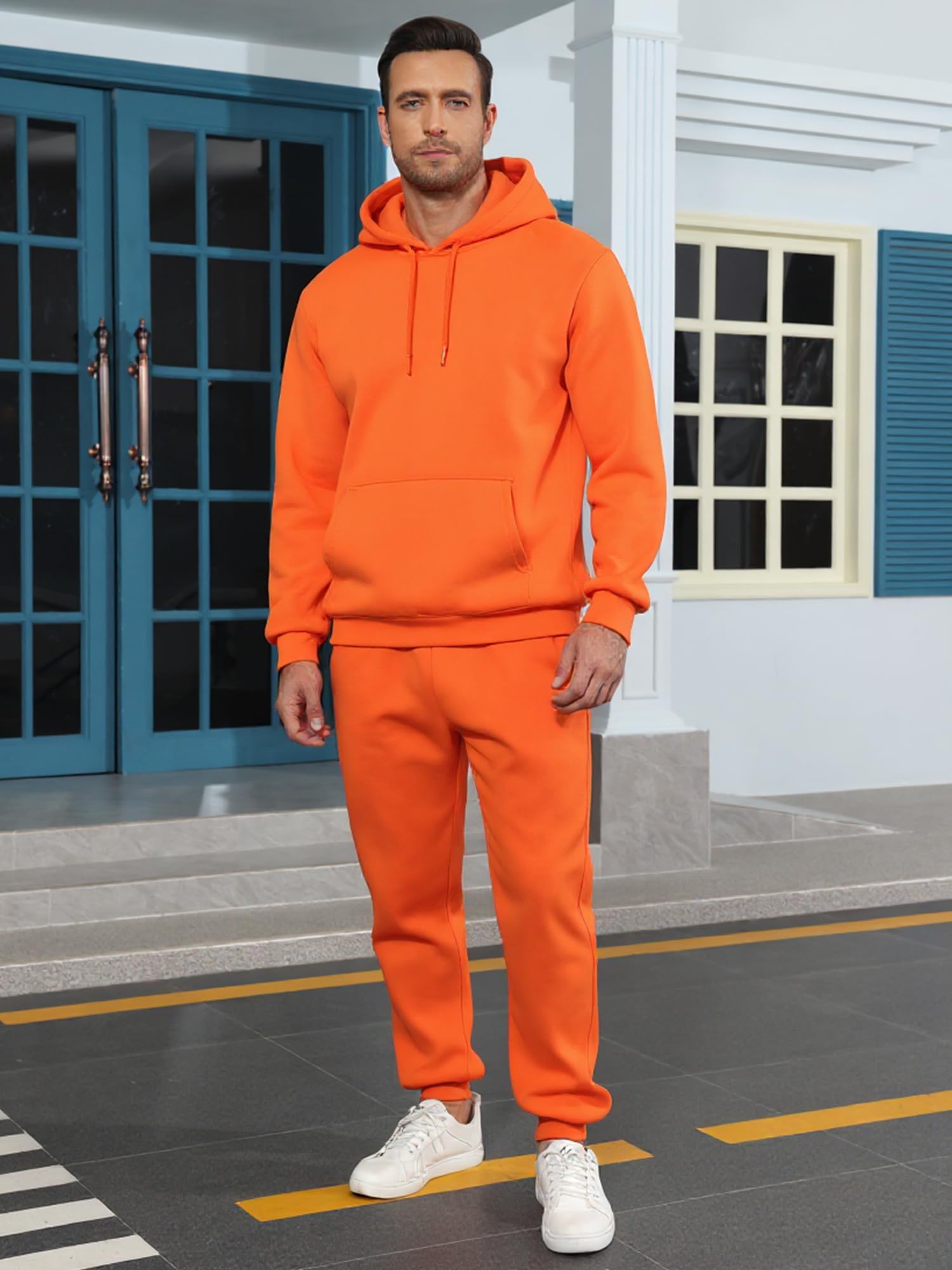 Tuveke Dresy dresowe dla mężczyzn zestaw 2 szt. bluza z kapturem joggery dresy rozmiar S do 3XL