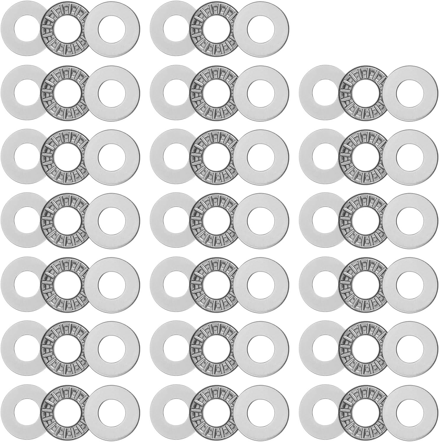 AXK1226 Thrust Needle Roller Bearings with Washers 12mm Bore 26mm OD 2mm Width 20pcs