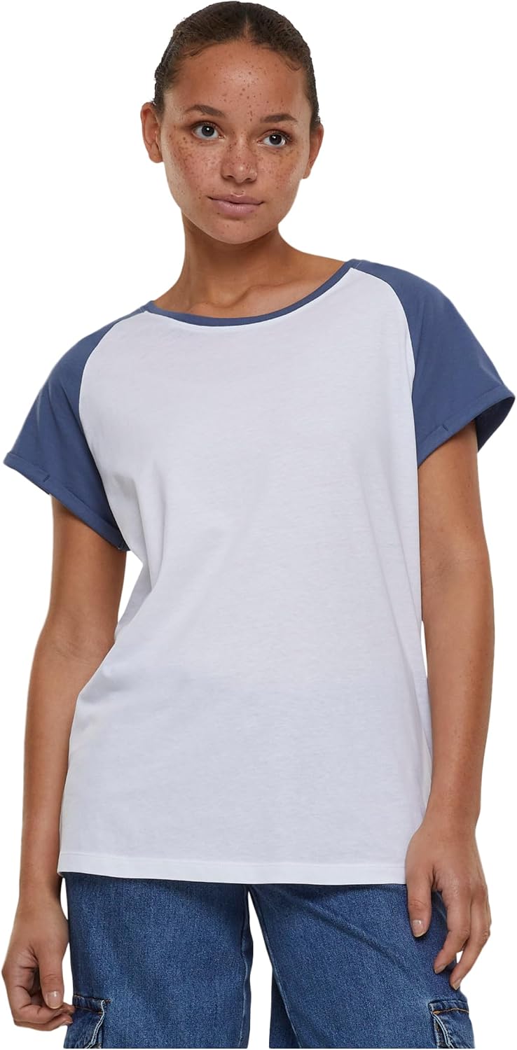 Urban Classics CONTRAST RETRO - T-shirt basic - black white/nero