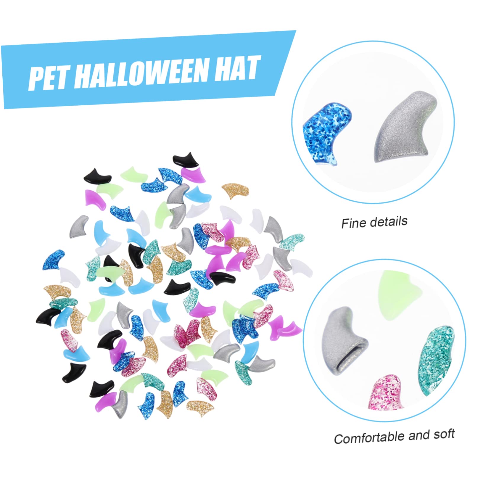 Toddmomy 50juegos Tapas De Uñas para Mascotas De para Gatos y Perros Protección Antarañazos Cómodas y Resistentes para