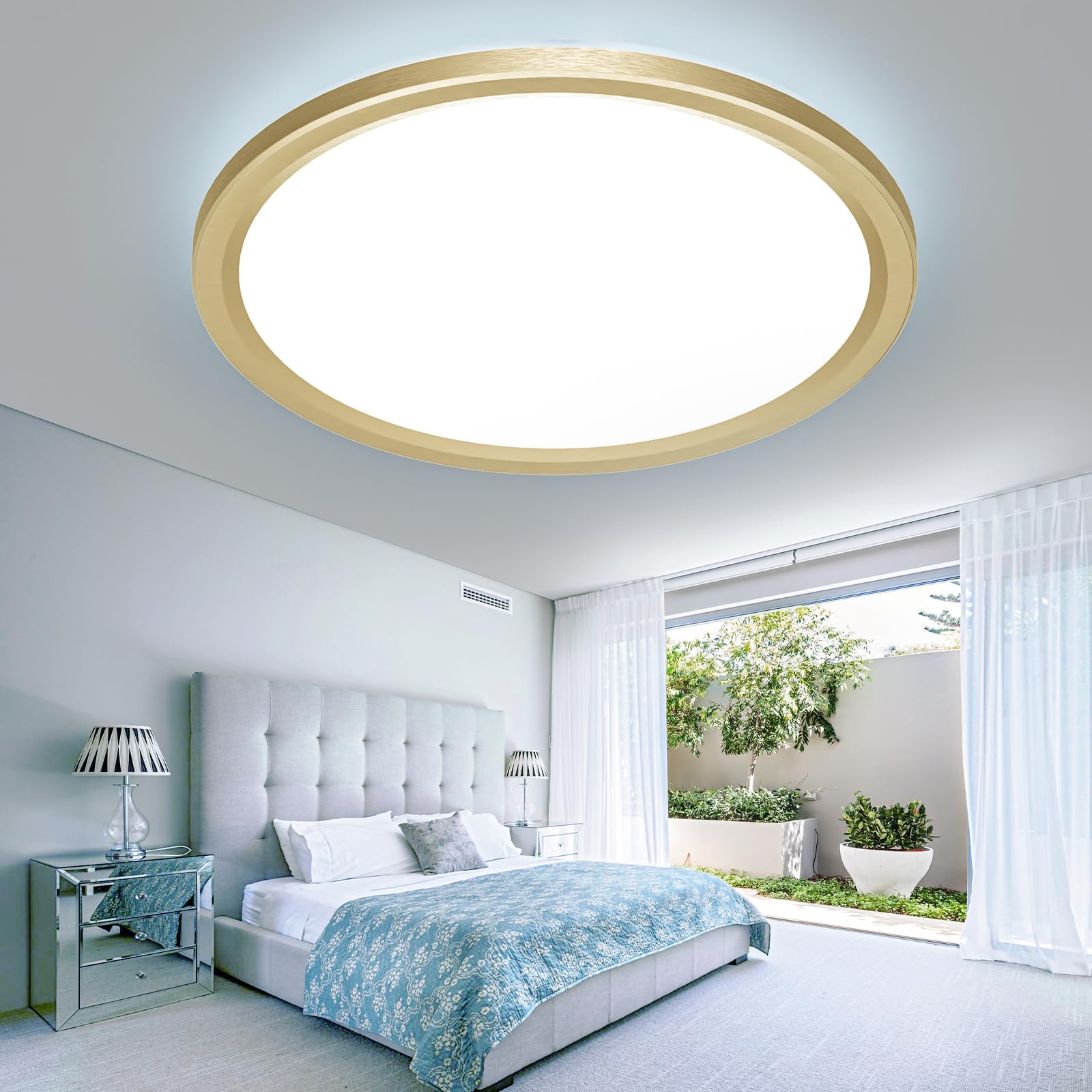 slochi LED Ceiling Light 22CM, 18W 1800LM Bathroom Lights 3000K/4000K/6500K