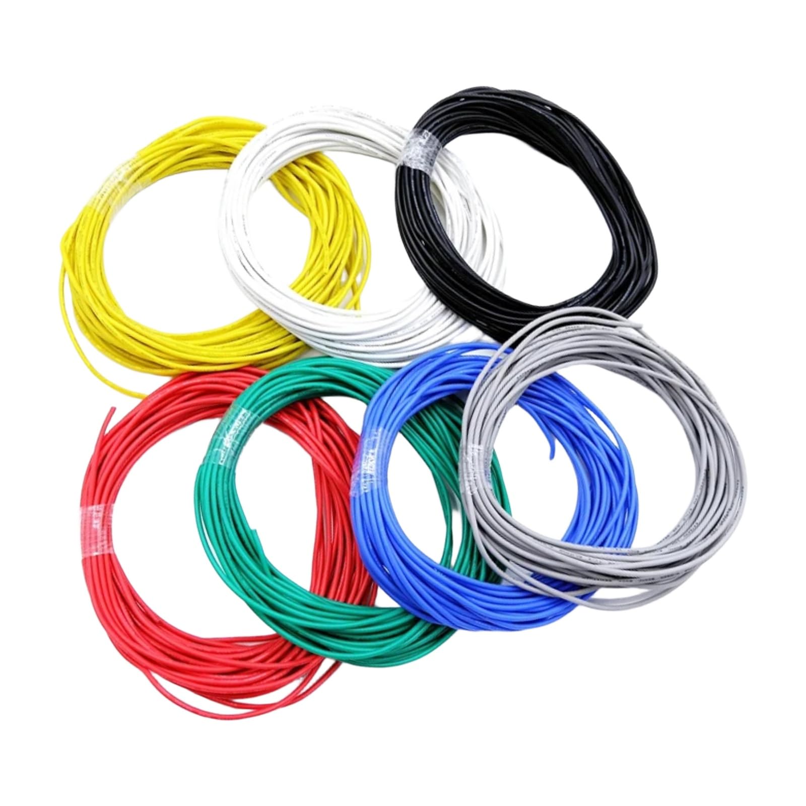 Cable eléctrico 32 30 28 26 24 AWG UL3239 3KV DIY LED (YELLOW; 5 m; 26 AWG)