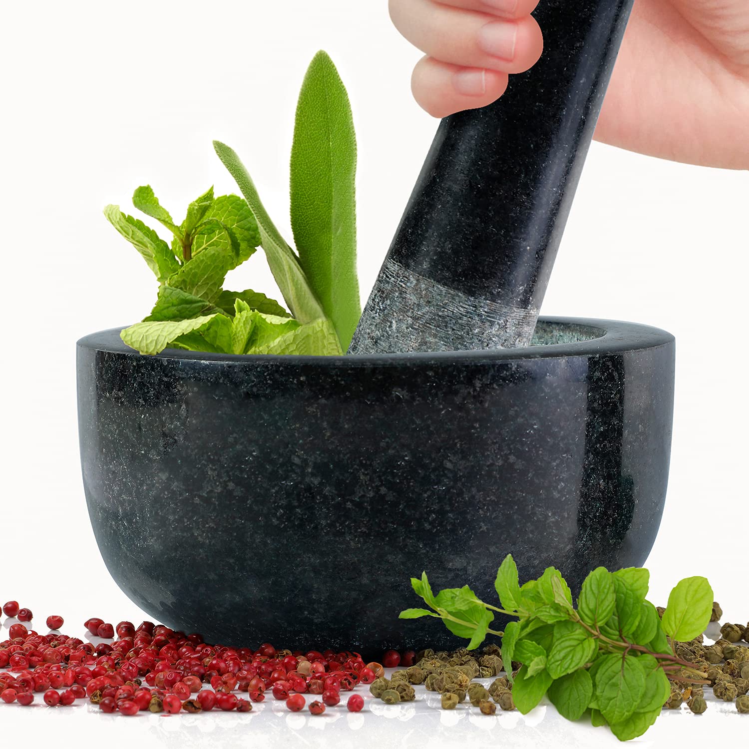 mortar and pestle for grinding spices