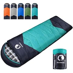 CANWAY Flannel Sleeping Bag for Adults Kids Girls Boys Camping Backpacking Sleeping Bag for Cold Warm Weather with