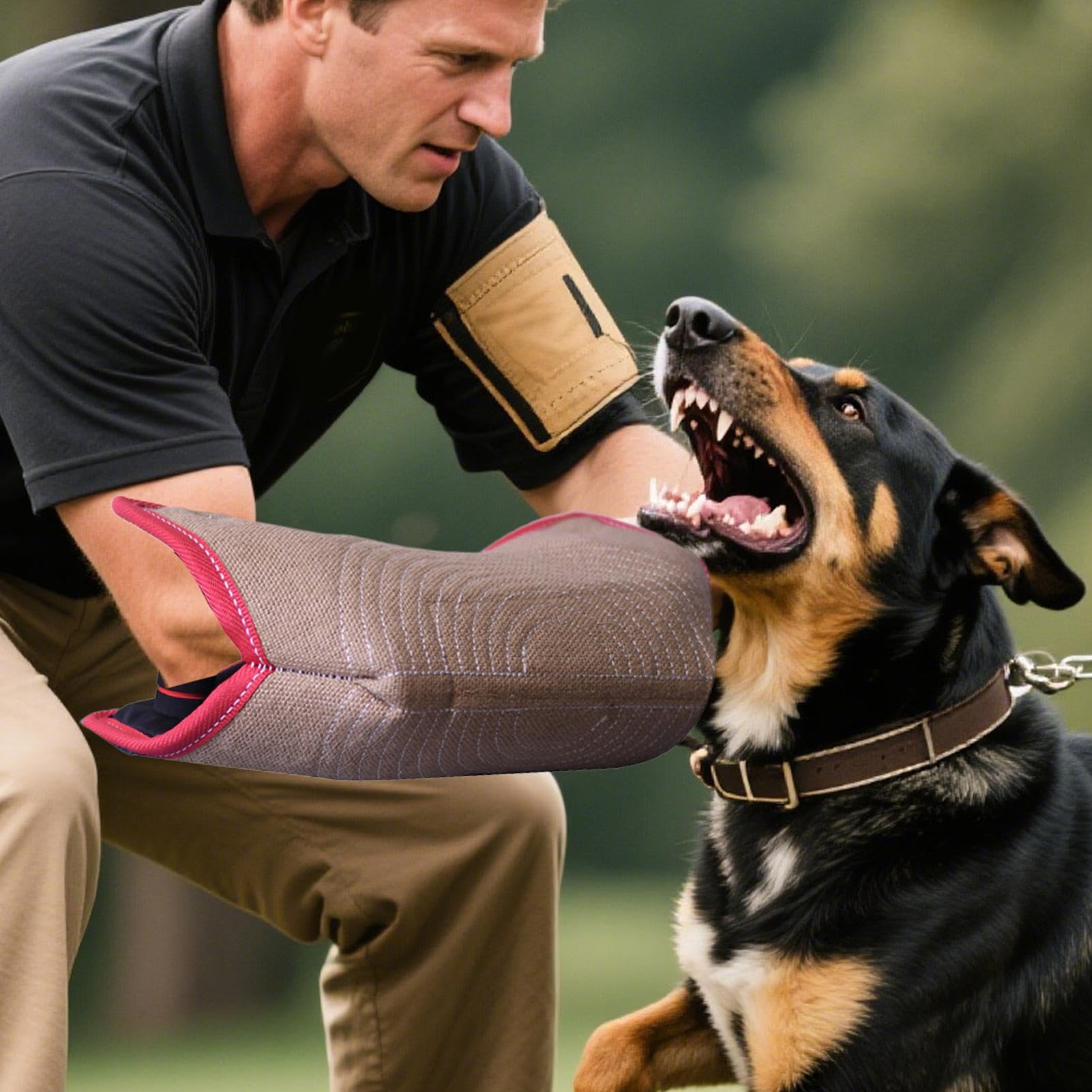 Manga para mordeduras de Perro, Funda de protección Profesional para mordeduras de Perros, Herramienta de tracción Fuerte, cómodo de Juego para Cachorros para Actividades de Entrenamiento al