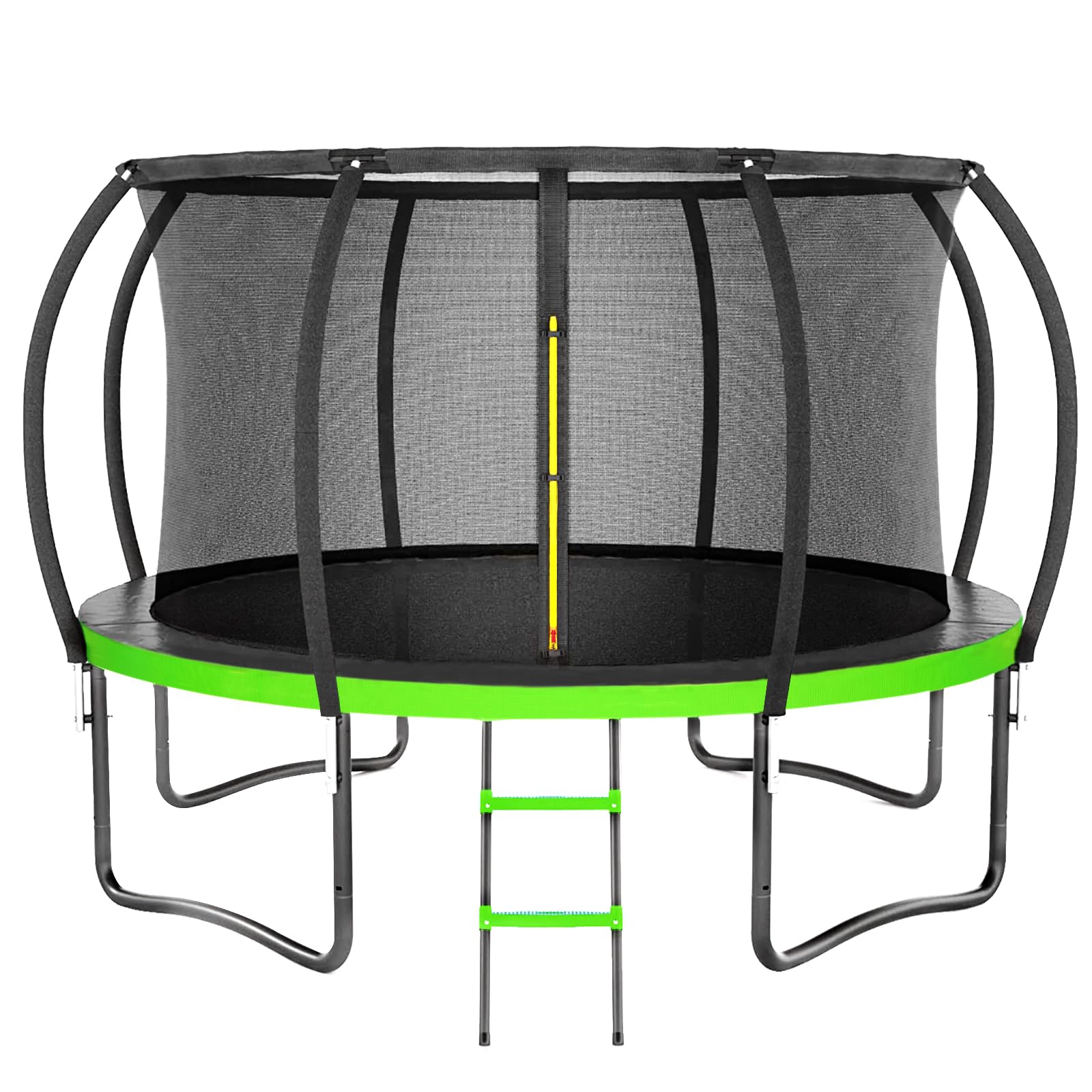 14FT Trampoline, Outdoor Trampolines for Kids and Adults, Recreational Trampoline with Enclosure Net & Ladder, Round Trampoline ASTM Approved, 400/450LBS Weight Capacity