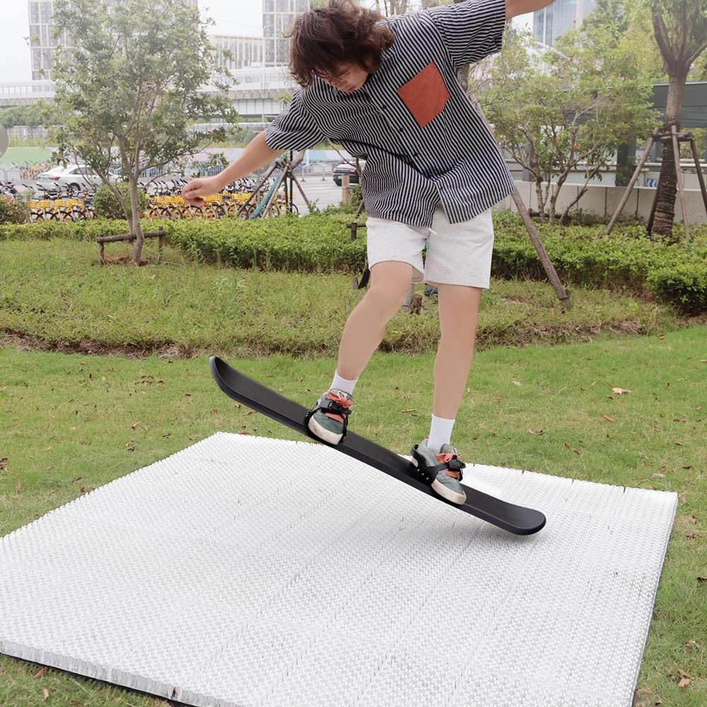 Nicoman Snowboard Training Mat Set for Off Snow Practice, All Levels, Indoor Outdoor Practice (White, Pack of 1)